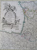 Southern France Gulf Lyon Provence Spain c. 1760 Rizzi Zannoni decorative map