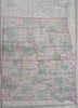 North & South Dakota Fargo Rapid City Bismarck Badlands c. 1890 old color map