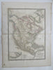 North America Canada United States Mexico Alaska Aleutian Islands 1830 Lapie map