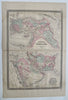 Middle East Ottoman Empire Persia Iran 1879 A.J. Johnson Scarce Issue map