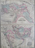 Middle East Ottoman Empire Persia Iran 1879 A.J. Johnson Scarce Issue map