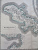 Caribbean Islands Colonial Possessions Martinique Dominica 1851 Philip map