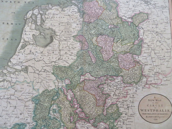 Germany 1799 Circle of Westphalia Holy Roman Empire by Cary large detailed Map