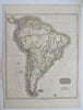 South America Brazil Venezuela Colombia Peru Chile Argentina c. 1815 Thomson Map