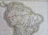 South America Brazil Venezuela Colombia Peru Chile Argentina c. 1815 Thomson Map