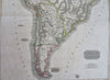 South America Brazil Venezuela Colombia Peru Chile Argentina c. 1815 Thomson Map