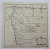 West Africa Sanaga & Falémé Rivers Cameroon Senegal 1745 Kitchin engraved map