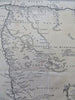 West Africa Sanaga & Falémé Rivers Cameroon Senegal 1745 Kitchin engraved map