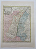 Alsace France Rhine River Strasbourg 1767 Le Rouge Crapy decorative map