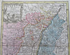 Alsace France Rhine River Strasbourg 1767 Le Rouge Crapy decorative map