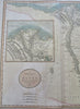 Egypt North Africa Nile Delta Cairo Alexandria 1805 Cary Large Detailed Map