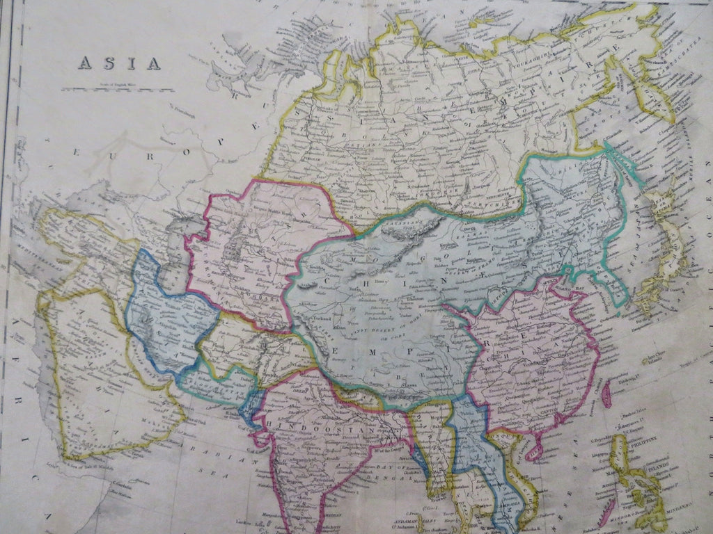 Asia Qing China Ottoman Arabia British India Russia Japan 1850 Betts Scarce Map