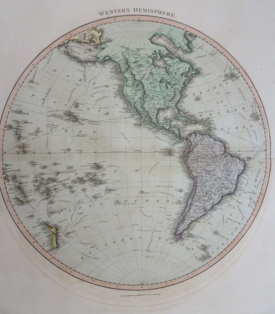 North & South America Exploration Routes Captain Cook 1816 Thomson map