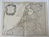 United Provinces Netherlands Holland Belgium 1702 de L'Isle decorative map