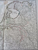 United Provinces Netherlands Holland Belgium 1702 de L'Isle decorative map