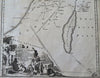 Holy Land Palestine Israel 1714 Roman Miles decorative map Reland Laor #653