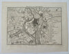 Mantua Italy Star Fortifications 1800 Stockdale city plan w/ environs terrain