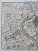 Mantua Italy Star Fortifications 1800 Stockdale city plan w/ environs terrain