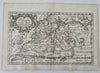 Morocco Western Africa Fez Atlas Mountains 1699 Sanson detailed engraved map