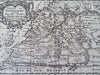 Morocco Western Africa Fez Atlas Mountains 1699 Sanson detailed engraved map