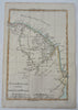 French Guyana Suriname Brazil South America c. 1780 Bonne map