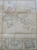 World Map Mercator's Projection Cape Colony Singapore Tasmania 1846 Hall map