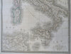 Italy Austria-Hungary Sicily Sardinia Balkans c. 1840 Brue antique map