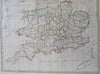 England & Wales United Kingdom 1808 Longmans Guthrie antique map