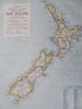 New Zealand Ocean Currents Submarine Telegraph Lines 1883 Lett's map