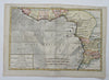 Gulf of Guinea West Africa Ivory Coast Dahomey Benin c. 1780 Bonne engraved map