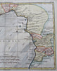 Gulf of Guinea West Africa Ivory Coast Dahomey Benin c. 1780 Bonne engraved map