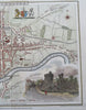 Chester England United Kingdom City Wall Ruins 1805 decorative city plan map