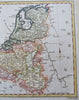 Netherlands United Provinces Holland Luxemburg Flanders Brabant 1790 Conder map