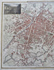 Manchester Salford England U.K. College Cloister 1807 decorative city plan map