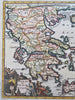 Greek Peninsula Aegean Crete Euboea Macedonia Peloponnesus 1711 decorative map