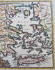 Greek Peninsula Aegean Crete Euboea Macedonia Peloponnesus 1711 decorative map