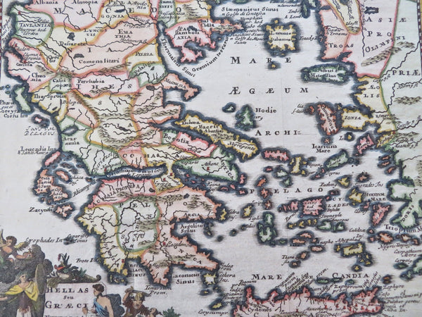 Greek Peninsula Aegean Crete Euboea Macedonia Peloponnesus 1711 decorative map