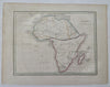 African continent 1835 Bradford map Egypt Cape Colony Guinea Congo Abyssinia