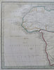 African continent 1835 Bradford map Egypt Cape Colony Guinea Congo Abyssinia