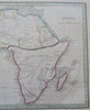 African continent 1835 Bradford map Egypt Cape Colony Guinea Congo Abyssinia