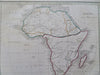 African continent 1835 Bradford map Egypt Cape Colony Guinea Congo Abyssinia