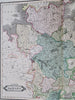 Lower Saxony Magdeburg Mecklenburg Holstein Germany c. 1840 Lizar map