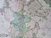 Lower Saxony Magdeburg Mecklenburg Holstein Germany c. 1840 Lizar map