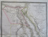 Africa Mts. of Moon Hejaz Arabia Mecca Medina 1829 Lapie large folio map