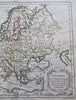 Europe France Scandinavia Russia Italy Hungary British Isles 1780 Vaugondy map