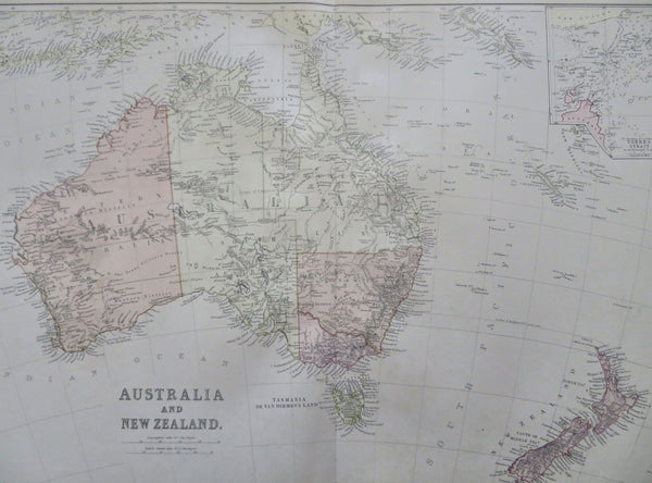 Oceania Australia New Zealand Torres Strait New South Wales 1883 Weller map