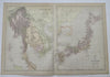 Japan Southeast Asia Thailand Myanmar Cambodia Vietnam Laos 1883 Blackie map