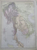 Japan Southeast Asia Thailand Myanmar Cambodia Vietnam Laos 1883 Blackie map