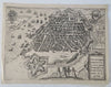 Antwerp Belgium City Plan Star Fort Sailing Ships c. 1600 Guicciardini map