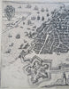 Antwerp Belgium City Plan Star Fort Sailing Ships c. 1600 Guicciardini map